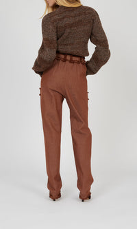 Pantalon élastiqué en denim - Aragonite