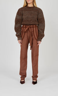 Pantalon élastiqué en denim - Aragonite