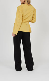 Blazer sans col - Jaune