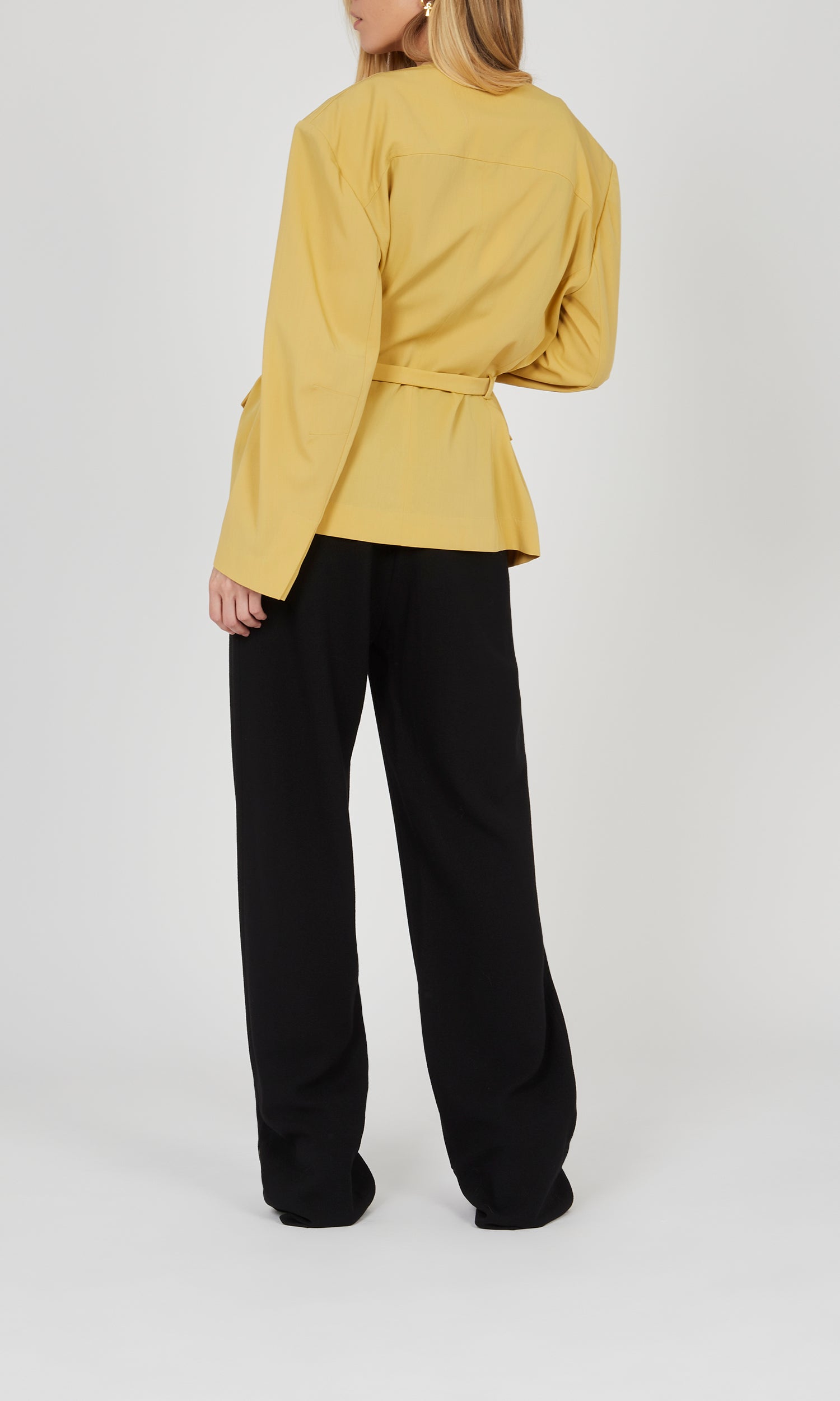 Blazer sans col - Jaune