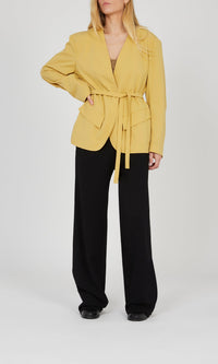 Blazer sans col - Jaune
