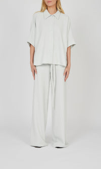 Pantalon large à ceinture corde - Chalk