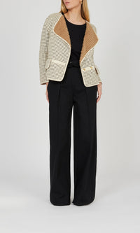 Veste perforée réversible - Beige