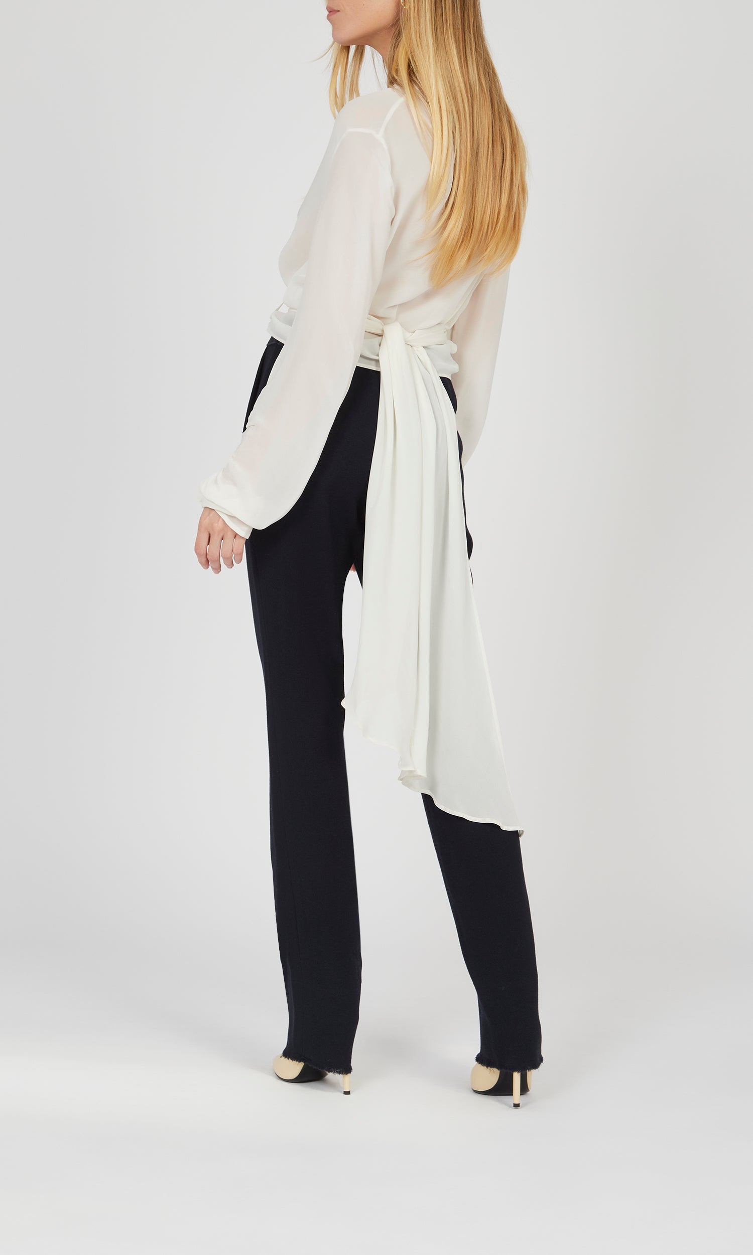 Top croisé en forme de cœur - Offwhite