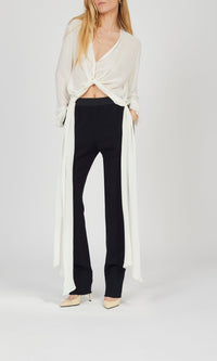 Top croisé en forme de cœur - Offwhite