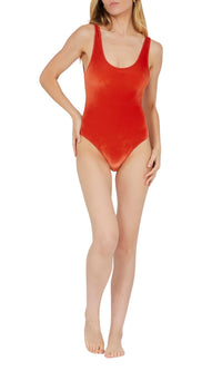 Maillot de bain une pièce en velours - Cinnamon
