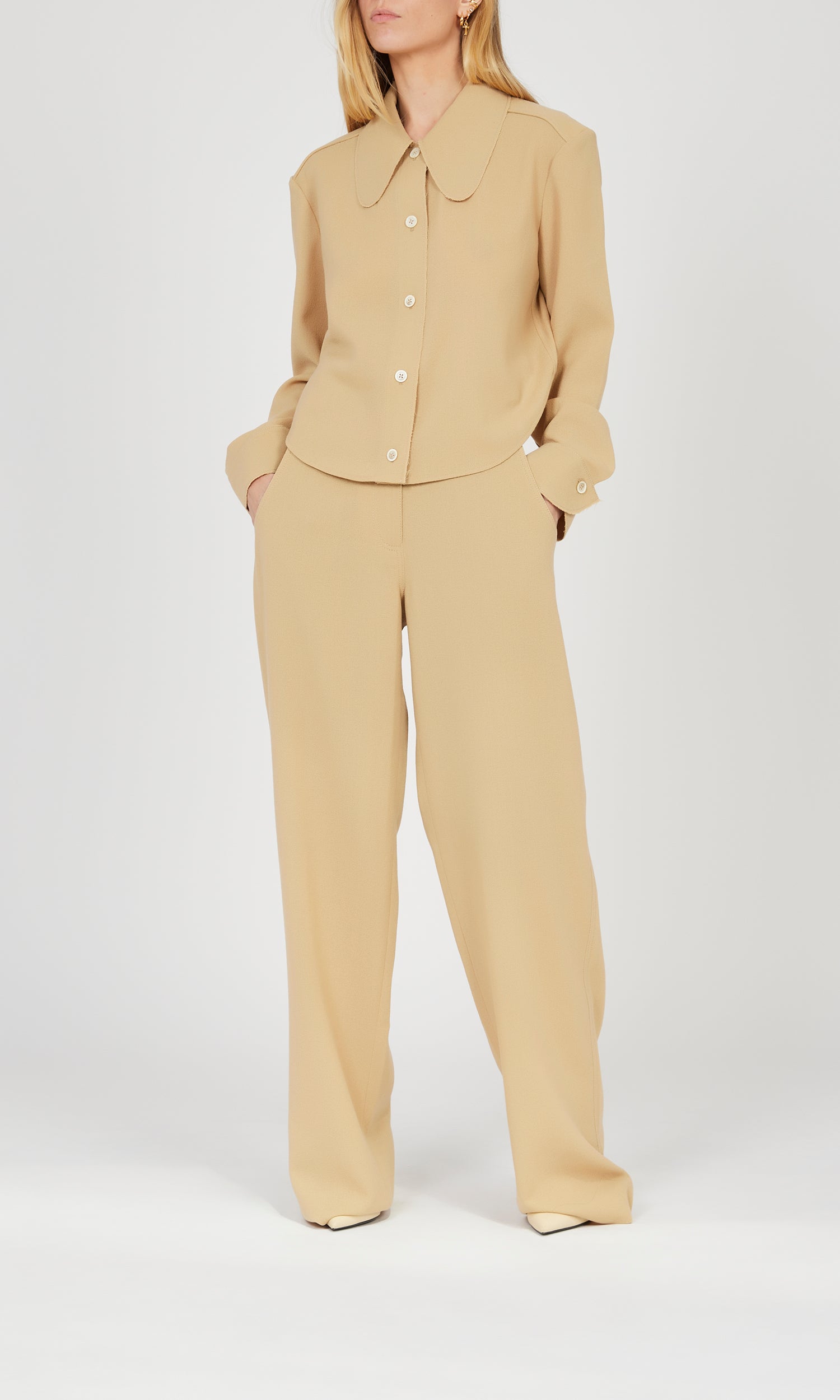 Pantalon large en crêpe de laine - Dulce