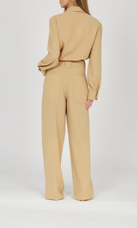Pantalon large en crêpe de laine - Dulce