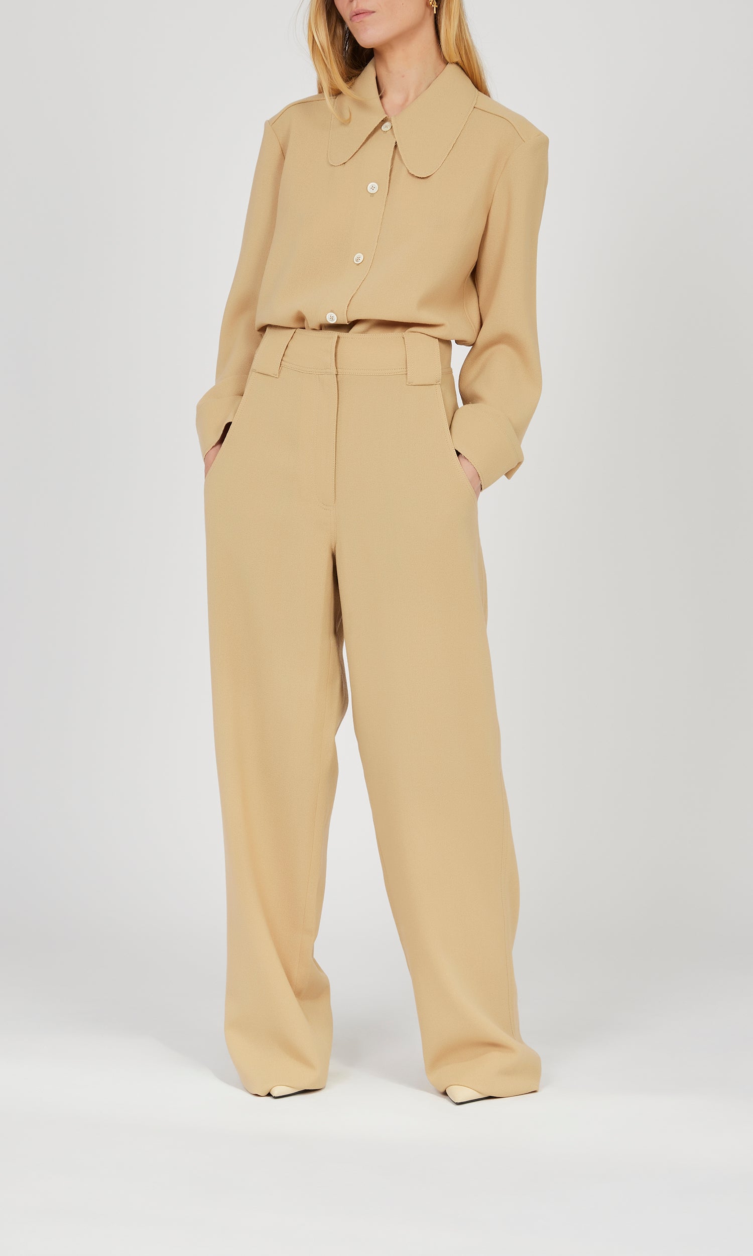 Pantalon large en crêpe de laine - Dulce