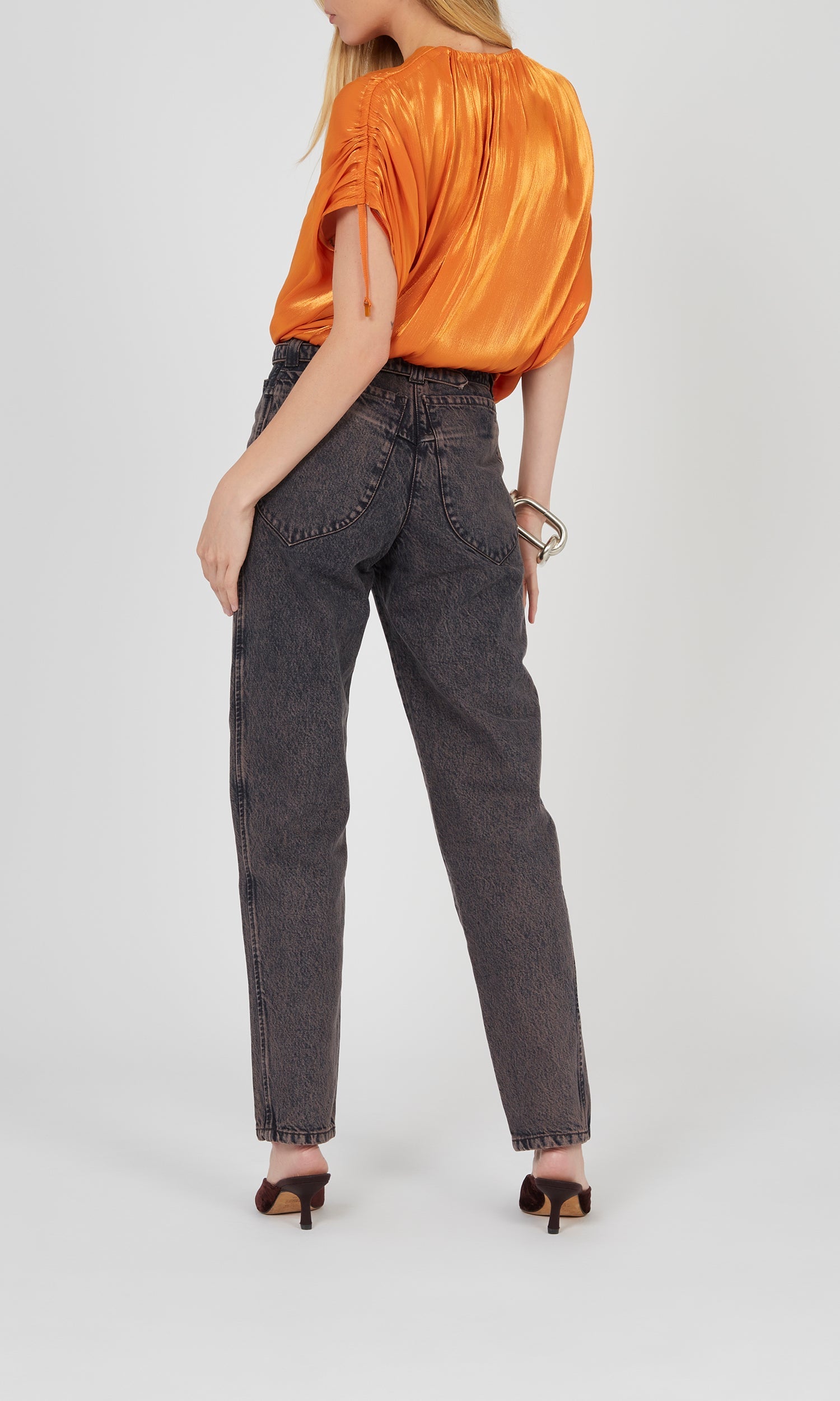 Pantalon carotte avec ceinture - Oak
