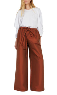 Pantalon ceinturé à jambes larges - Alezan