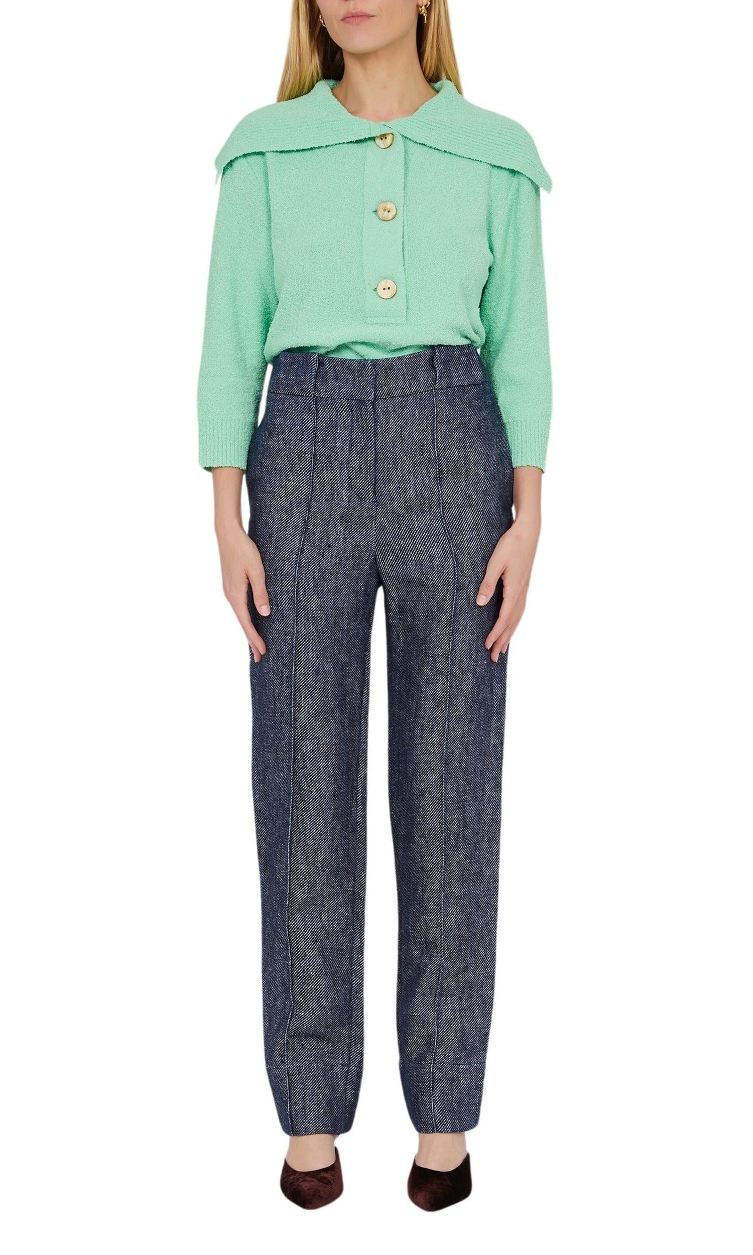 Pantalon droit en jean Macro - Denim