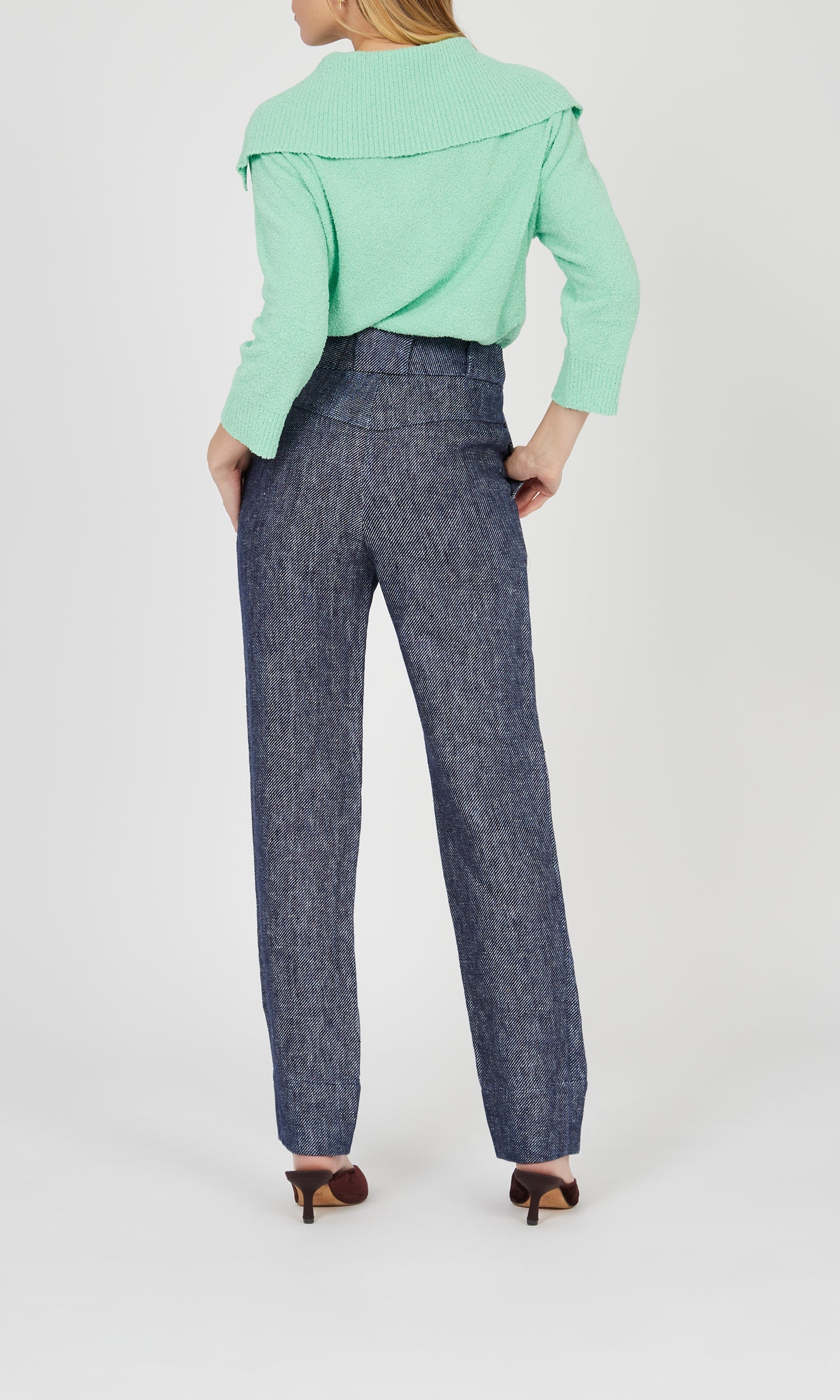 Pantalon droit en jean Macro - Denim