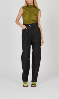 Pantalon carotte avec ceinture - Night