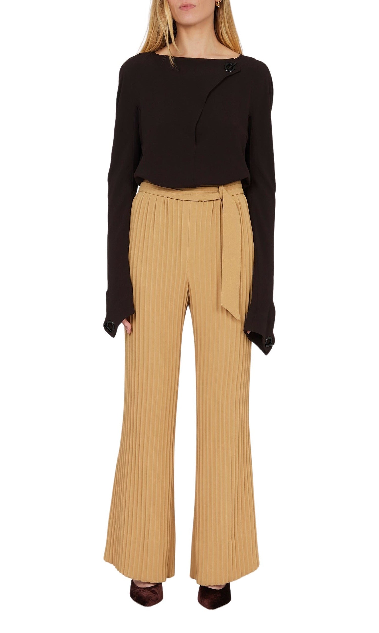 Pantalon à plis - Beige