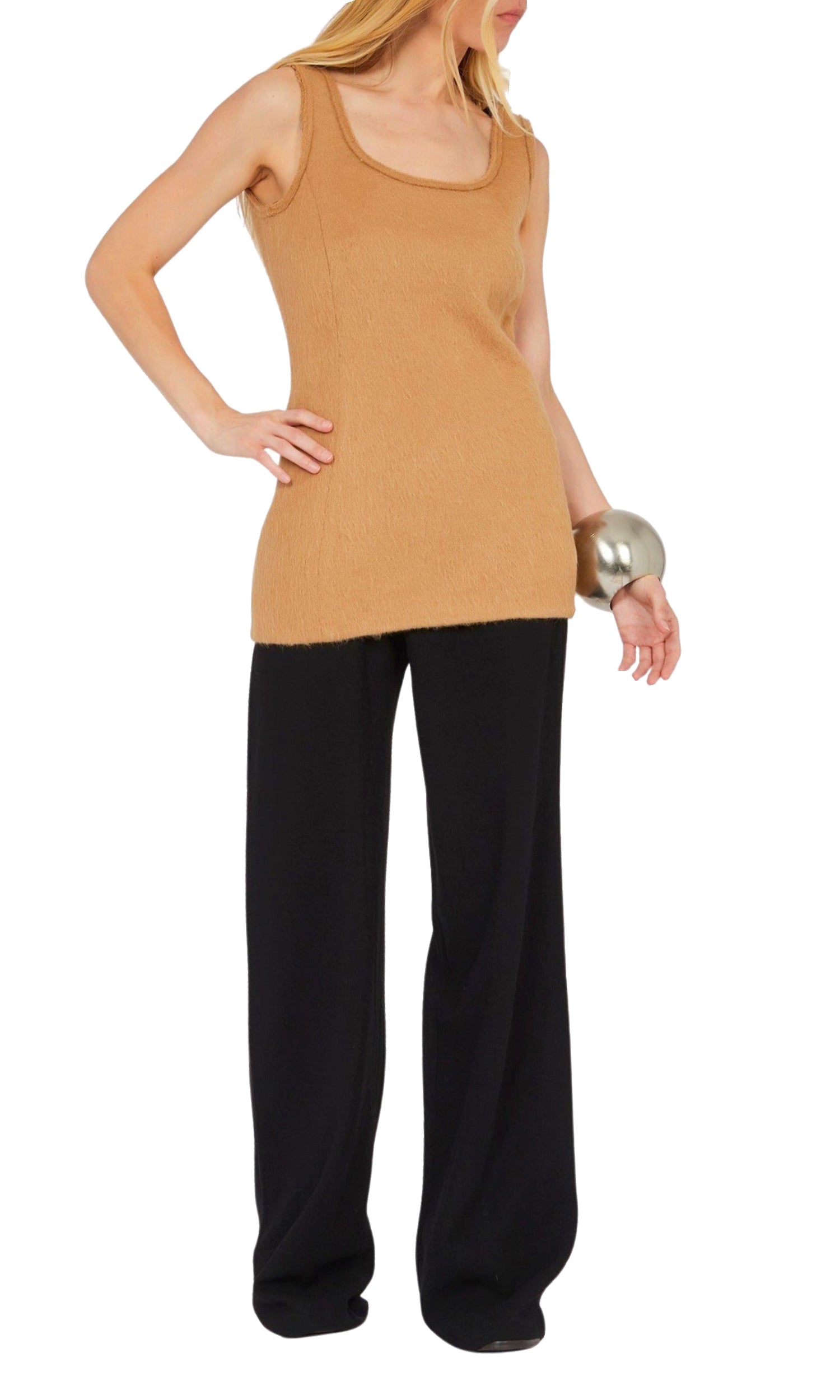 Top débardeur en laine - Beige