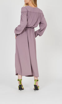 Robe en crêpe de soie - Mauve