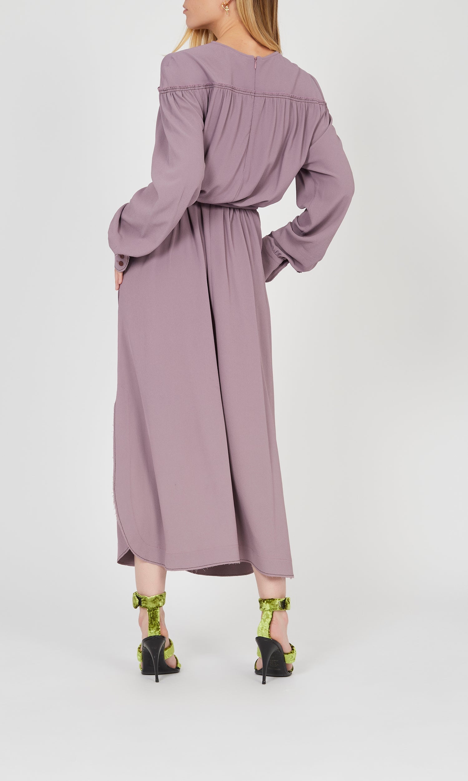 Robe en crêpe de soie - Mauve