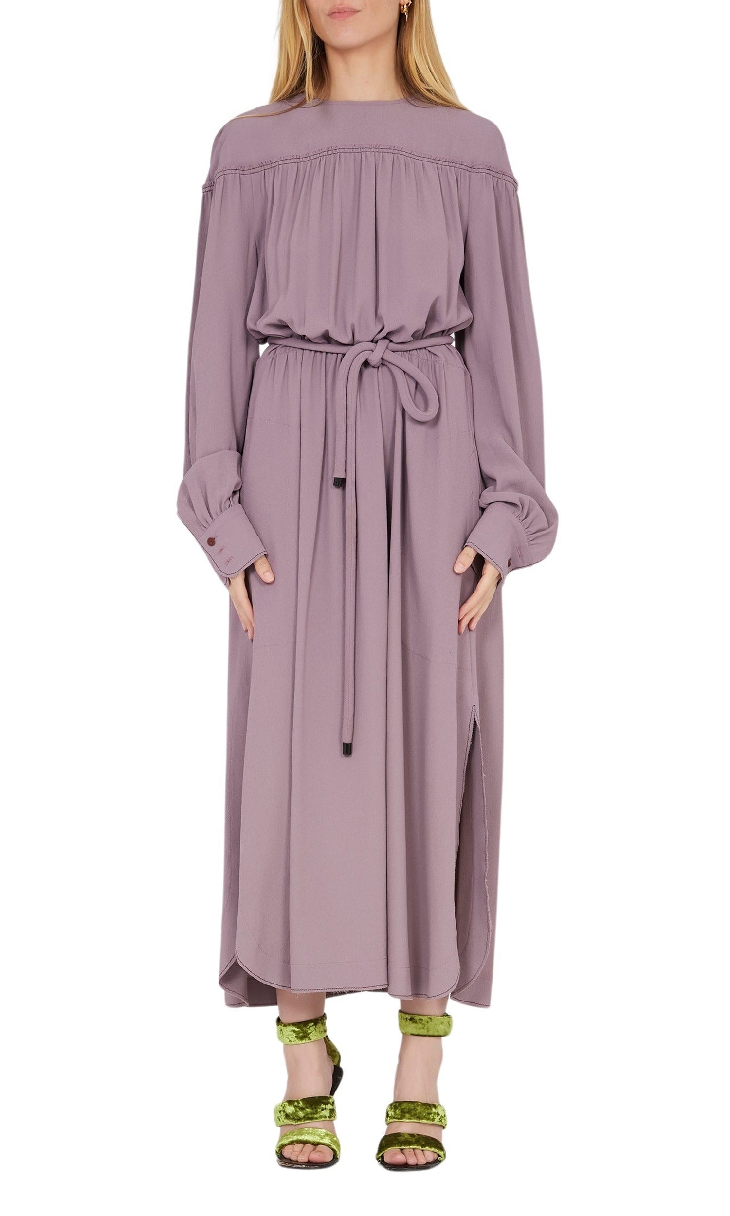 Robe en crêpe de soie - Mauve