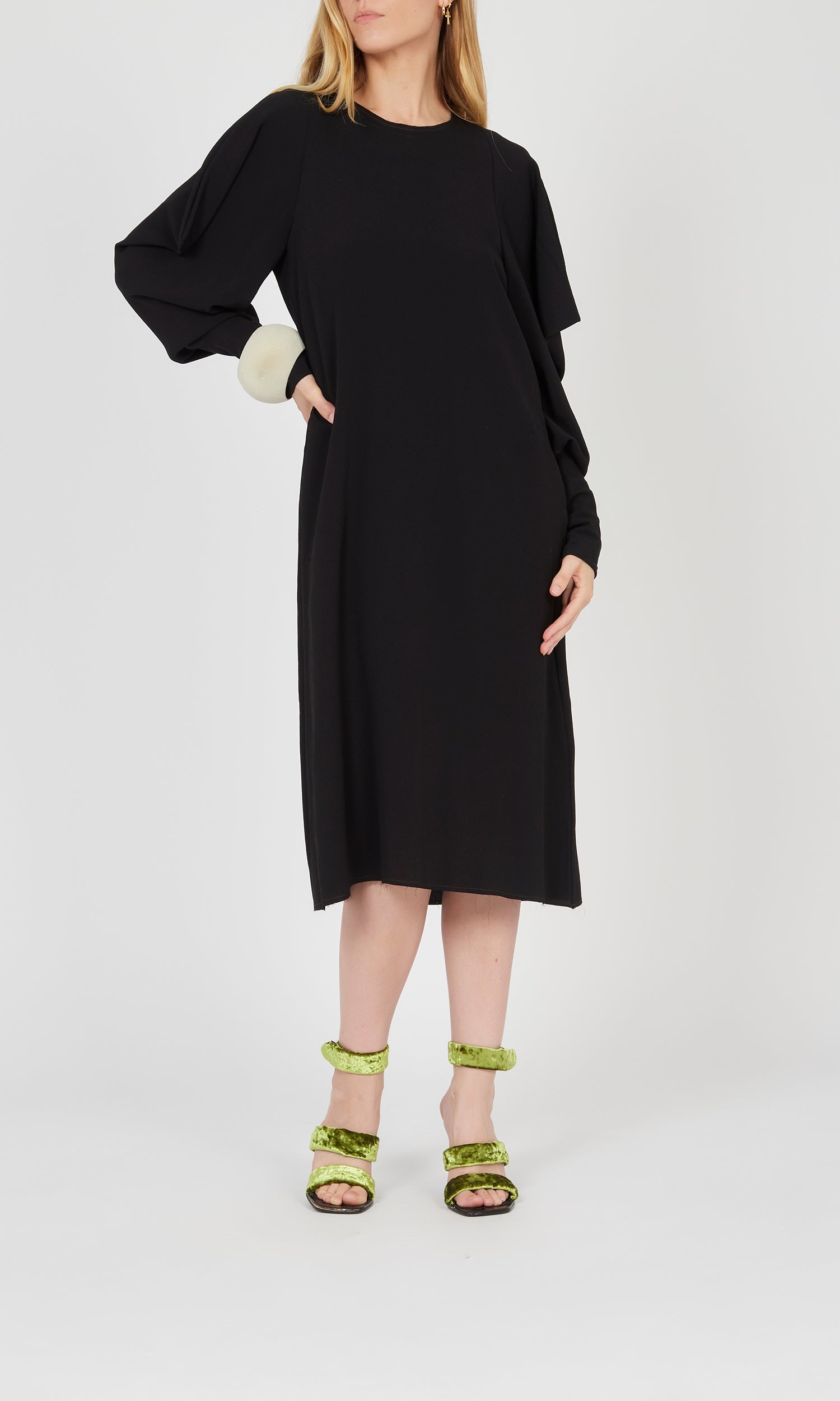 Robe à manches triangulaires - Noir