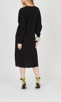 Robe à manches triangulaires - Noir