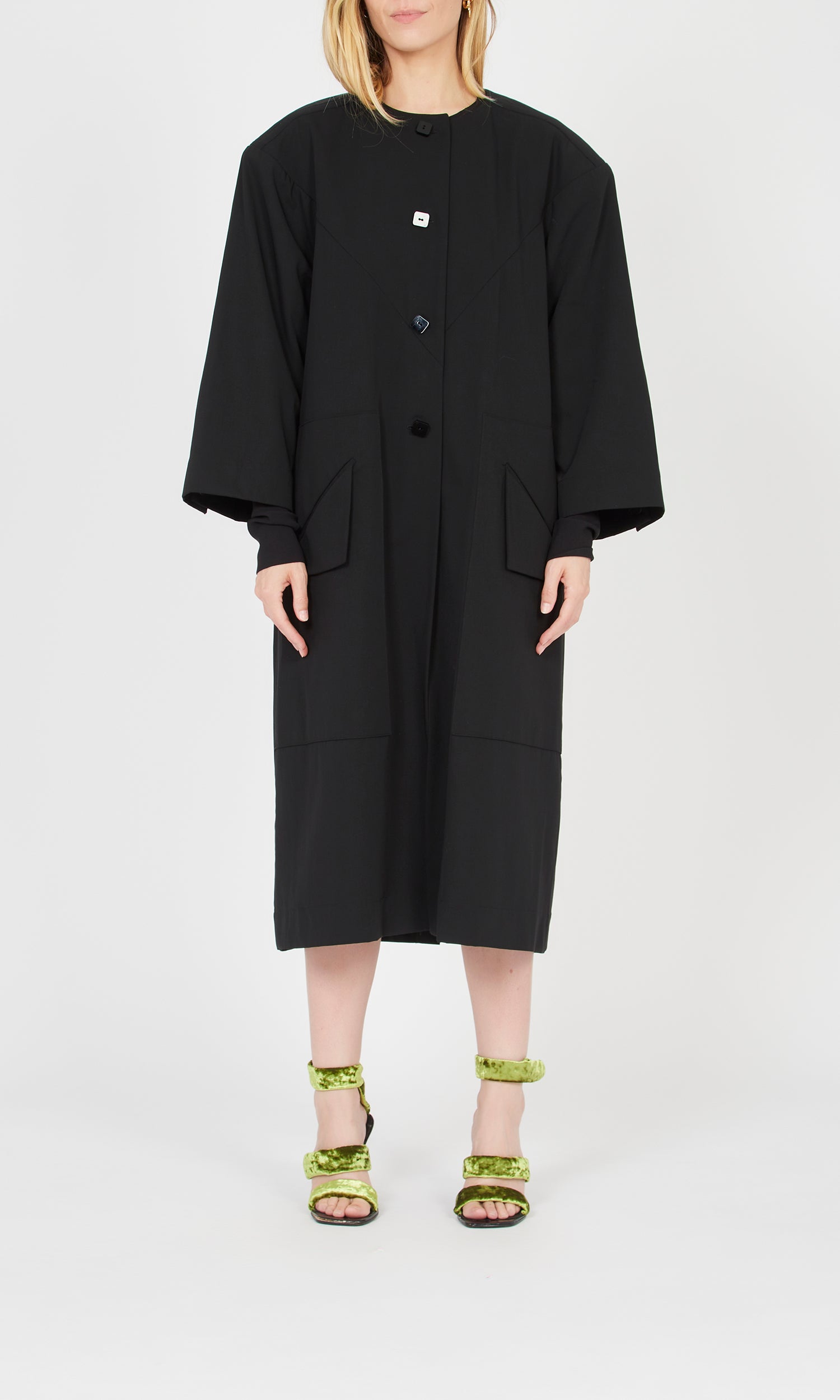 Robe à manches triangulaires - Noir
