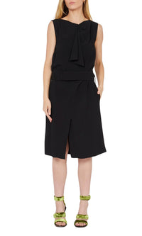 Robe à col drapé - Noir