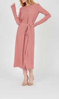 Robe droite à manches longues - Pink