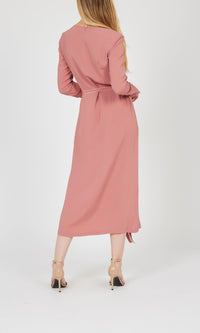 Robe droite à manches longues - Pink