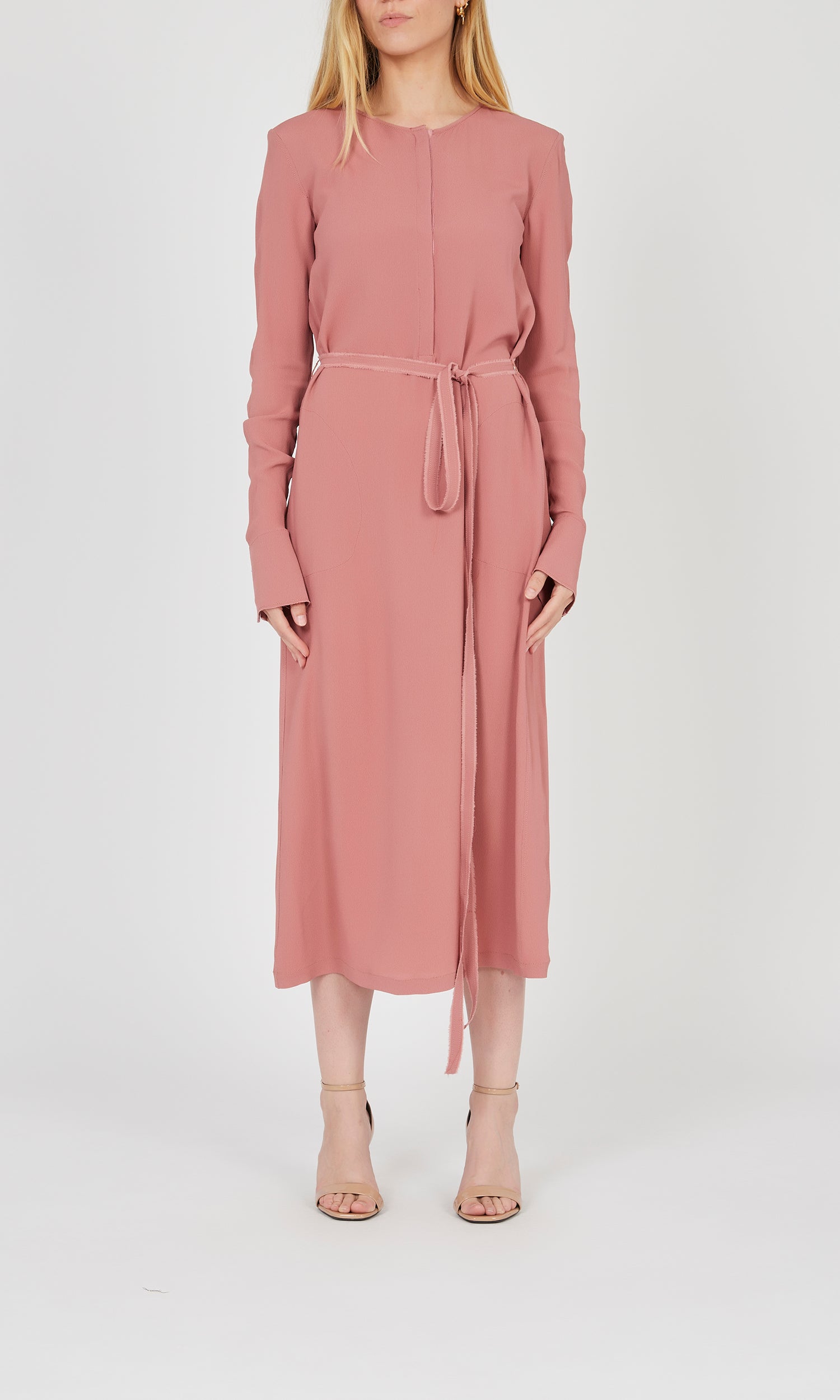 Robe droite à manches longues - Pink