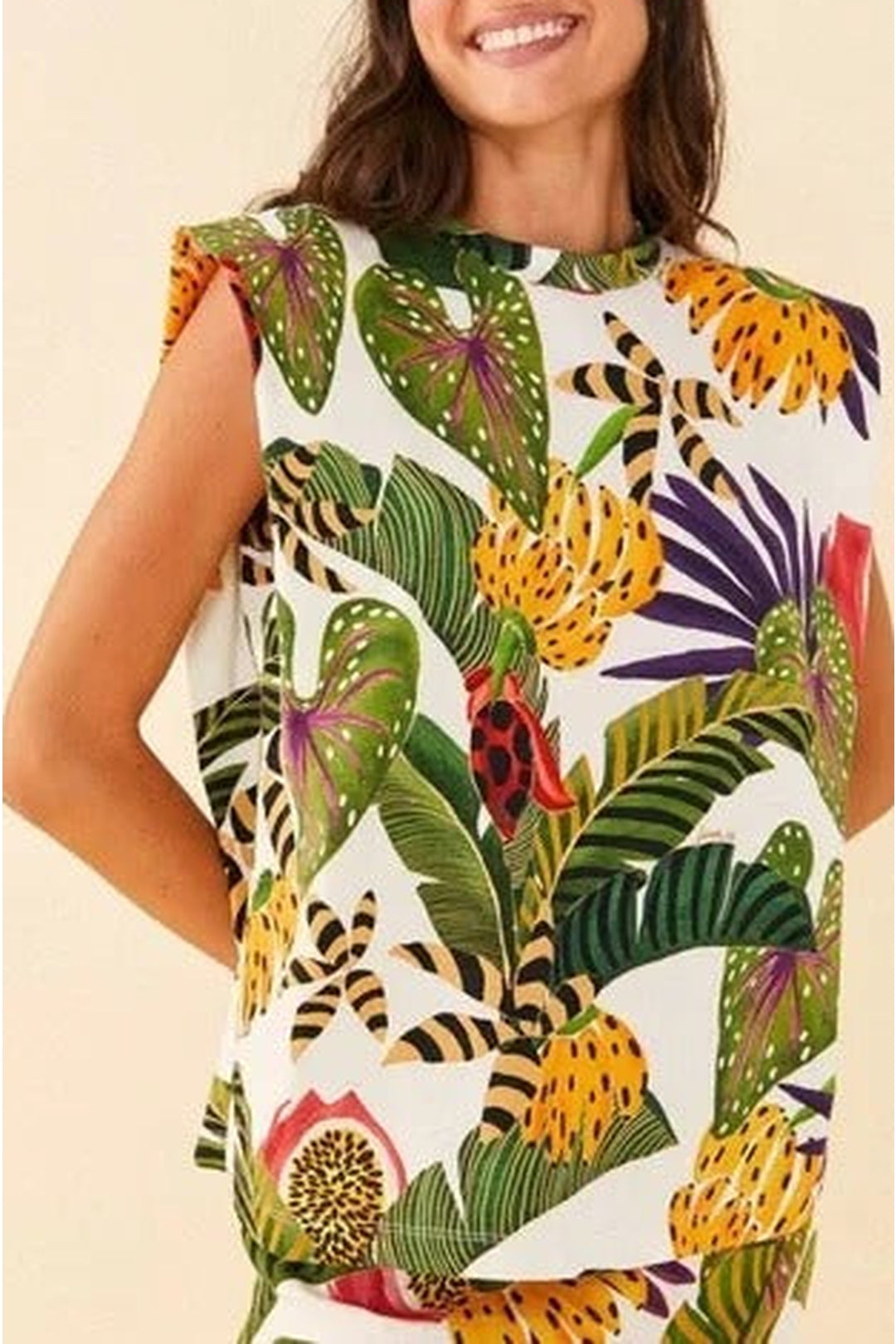 T-shirt Forest rayé en coton - Vert