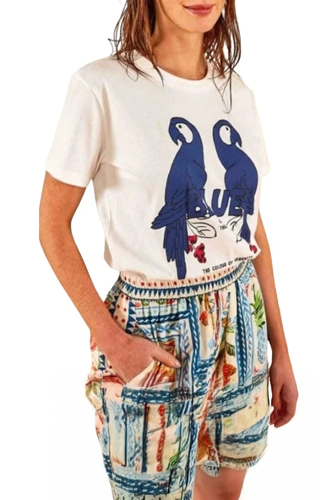T-shirt Color Therapy en coton - Blanc