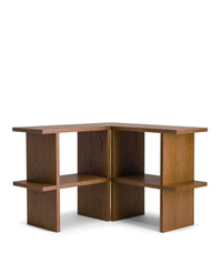 Étagère d'angle Mara en bois - Iroko