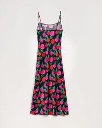 Robe longue Gisele en soie - Winter Roses