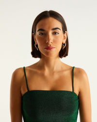 Crop top Amla à paillettes - Green
