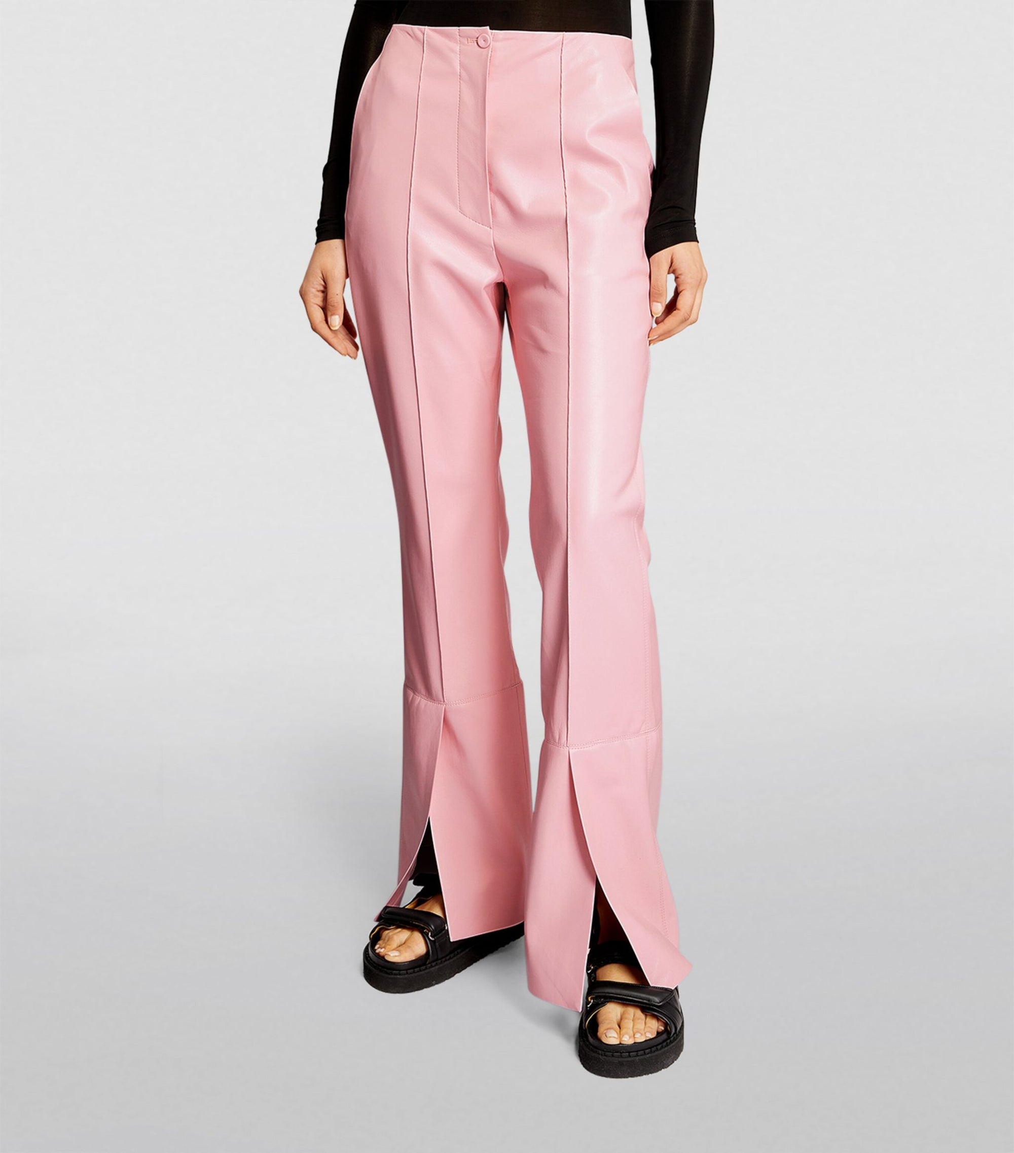 Pantalon Evi en cuir - Pink