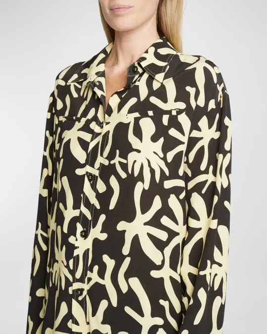 Chemise Marije en crêpe imprimé - Reef