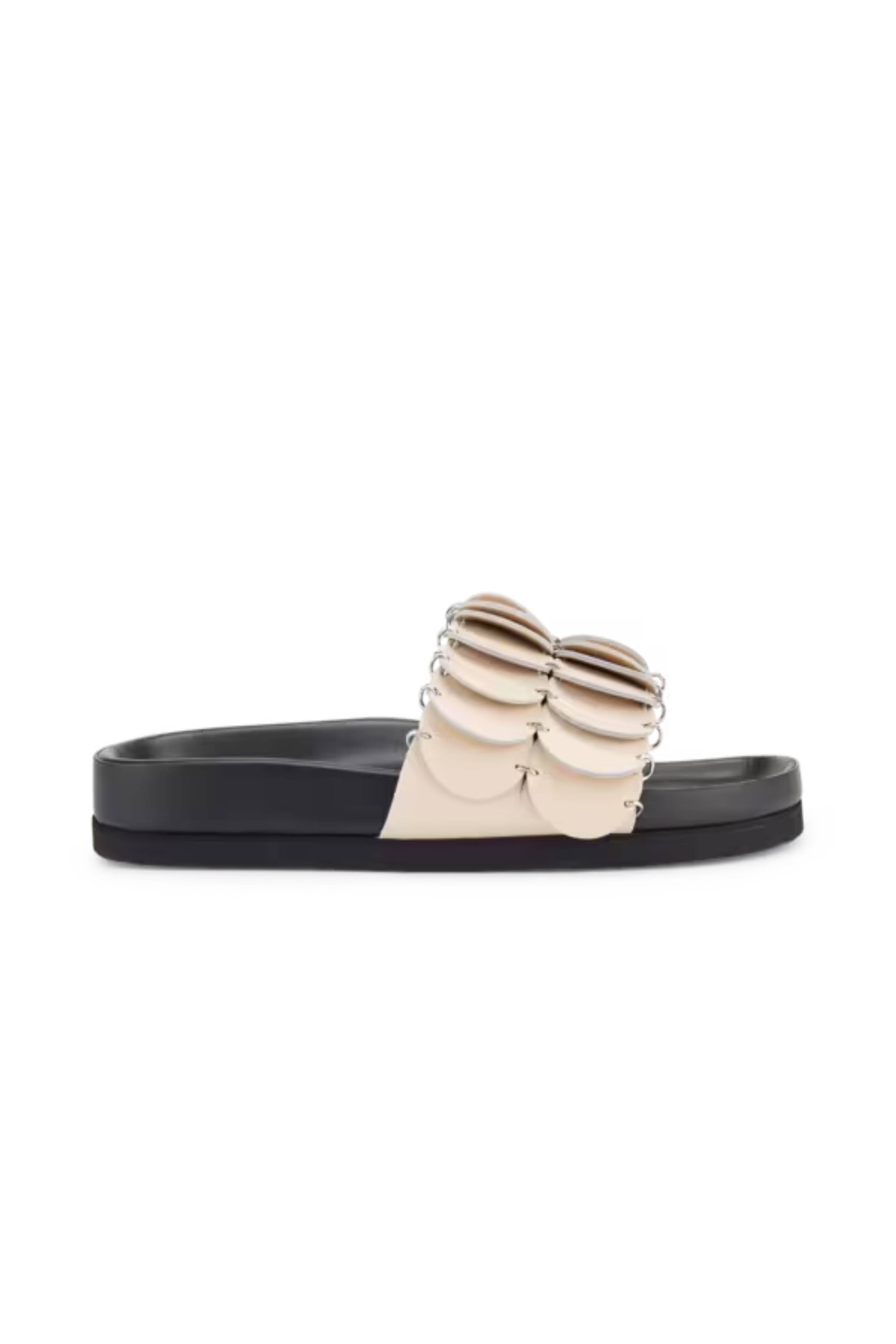 Sandales Pacaïo à disques en cuir - Dark Beige & Nude