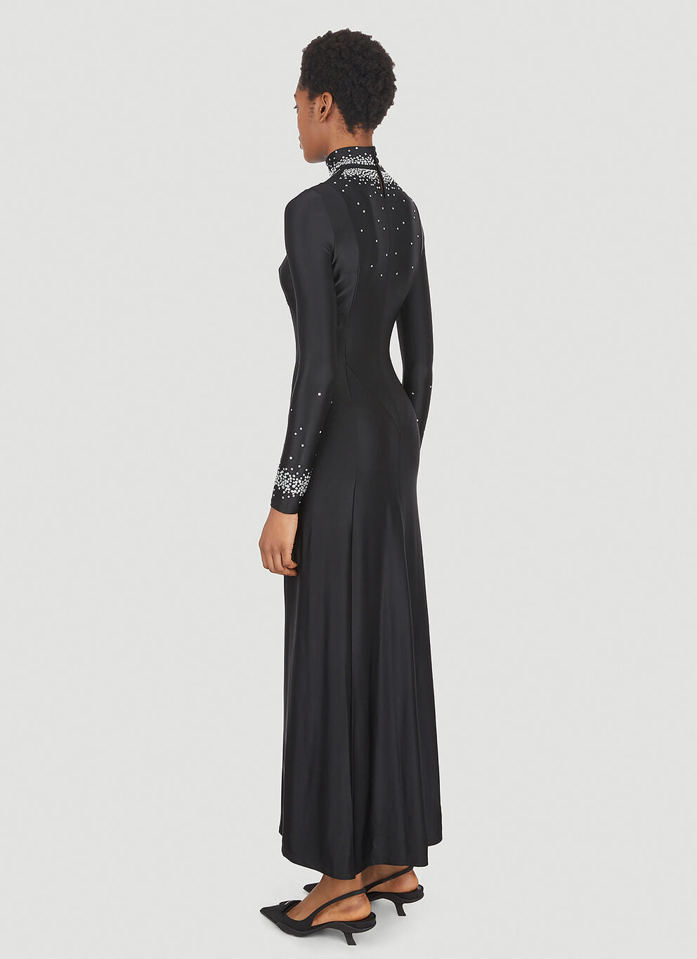 Robe longue à strass - Black