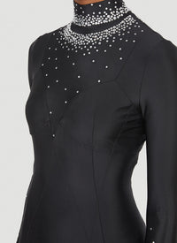 Robe longue à strass - Black
