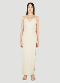 Robe longue et ajourée anneaux - Light Beige