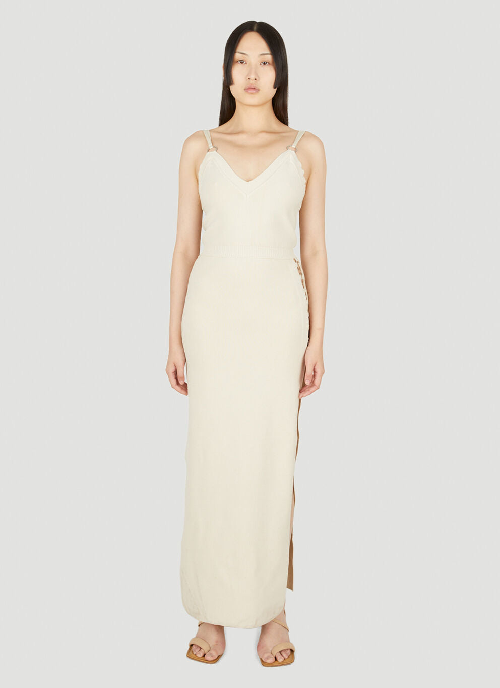 Robe longue et ajourée anneaux - Light Beige
