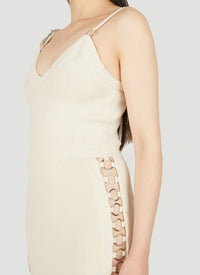 Robe longue et ajourée anneaux - Light Beige