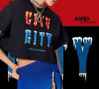 T-shirt court City - Black