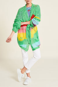 Cardigan Joy en crochet - Vert