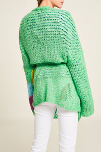 Cardigan Joy en crochet - Vert
