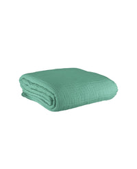 Plaid Copertina en gaze de coton - Vert amande
