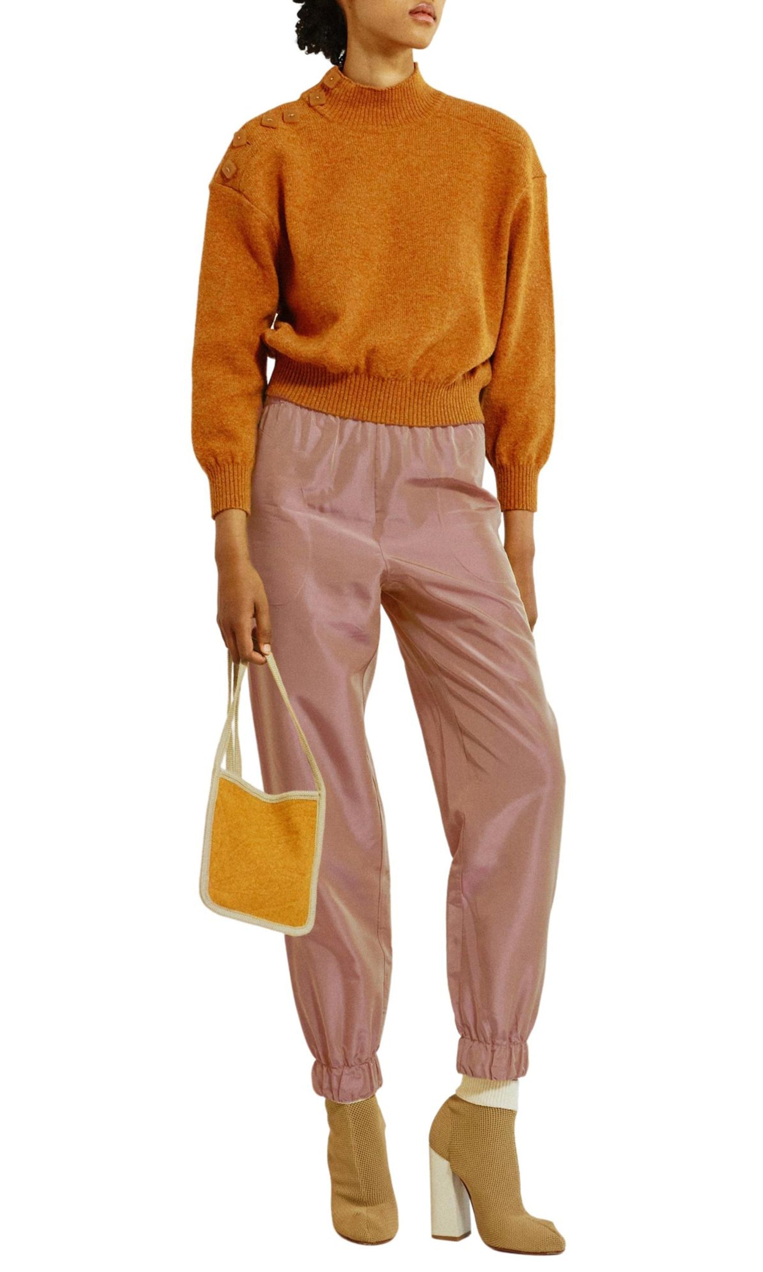 Pantalon jogging en tweed - Praline
