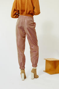Pantalon jogging en tweed - Praline