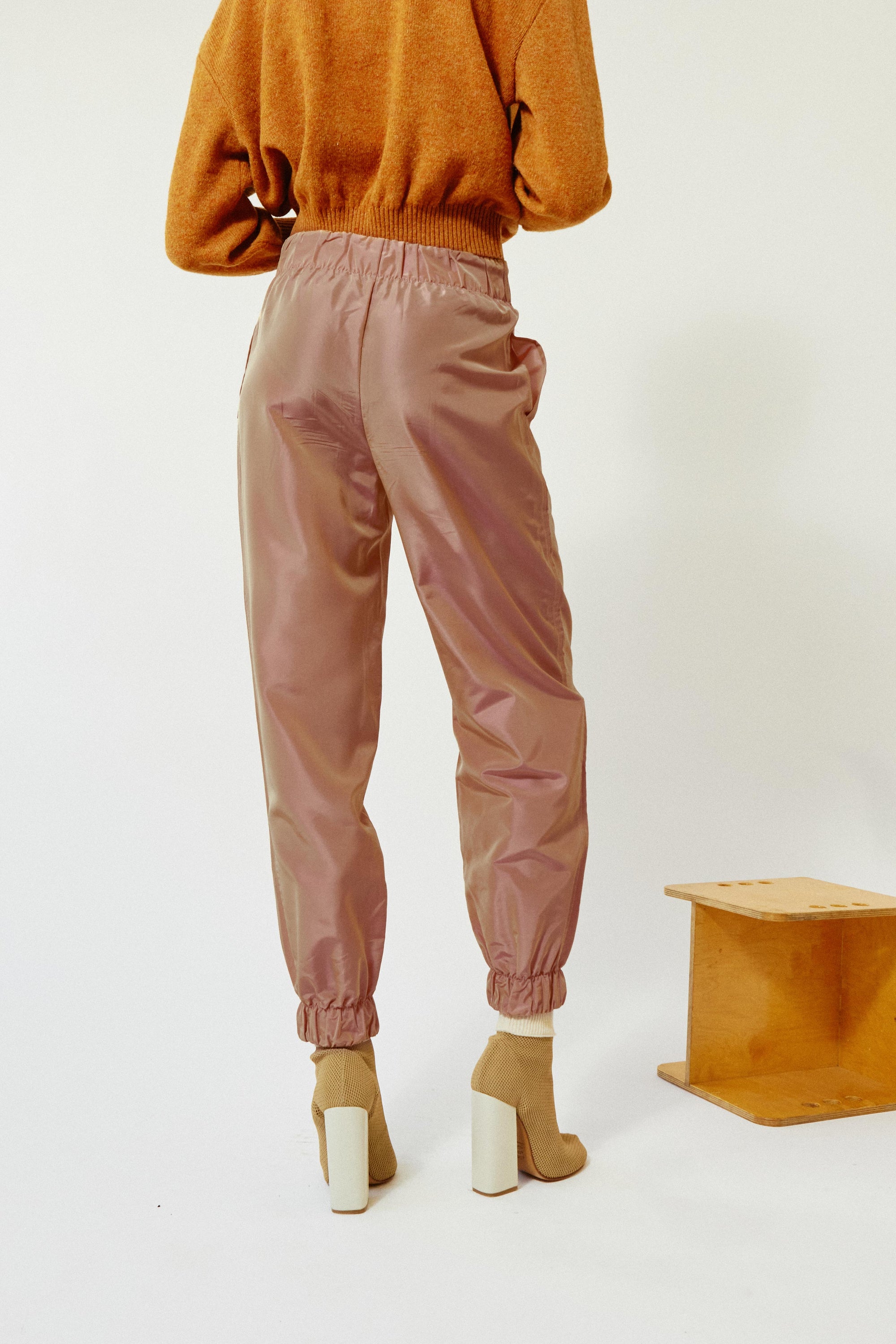 Pantalon jogging en tweed - Praline